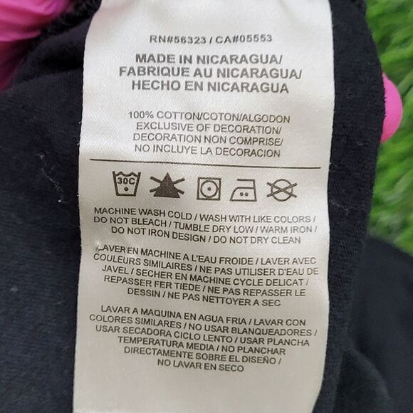 NIKE Center-Check Shirt Womens XL 22x24 Black Just-Do-it - Picture 7 of 13